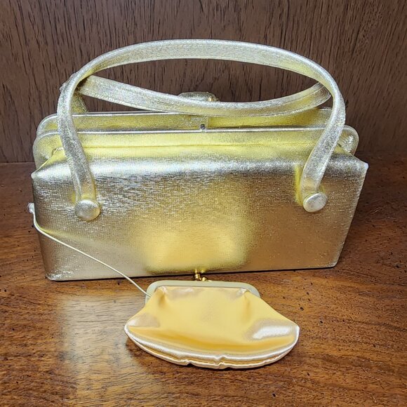 Vintage Gold After 5 Evening Purse with Coin Purse - Picture 5 of 7